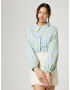 florence by mills exclusive for ABOUT YOU Bluză 'Gingham' albastru / verde neon - Pled.ro