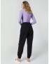 florence by mills exclusive for ABOUT YOU Pantaloni 'Lilli' lila / negru / alb - Pled.ro