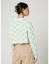 florence by mills exclusive for ABOUT YOU Pulover 'Peace & Quite' verde / alb - Pled.ro