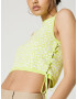 florence by mills exclusive for ABOUT YOU Top brodat 'Flower Child ' verde neon / alb - Pled.ro