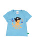 Fred's World by GREEN COTTON Tricou 'Hello Captain ' bleumarin / albastru deschis / portocaliu / negru - Pled.ro