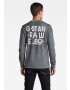 G-Star RAW Tricou gri metalic / alb - Pled.ro