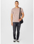 G-Star RAW Tricou gri piatră / mov pastel - Pled.ro