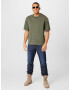 G-Star RAW Tricou kaki / alb - Pled.ro