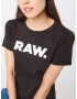 G-Star RAW Tricou negru / alb - Pled.ro