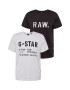 G-Star RAW Tricou negru / alb - Pled.ro