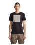 G-Star RAW Tricou negru / alb - Pled.ro