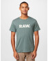 G-Star RAW Tricou verde închis / alb - Pled.ro