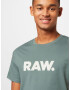 G-Star RAW Tricou verde închis / alb - Pled.ro