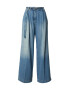 GANT Pantaloni cu cute albastru denim - Pled.ro