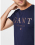 GANT Tricou albastru marin / bleumarin / auriu / alb - Pled.ro