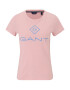 GANT Tricou albastru / roz pal - Pled.ro