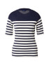 GANT Tricou bleumarin / alb murdar - Pled.ro