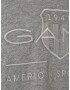 GANT Tricou gri amestecat / alb - Pled.ro