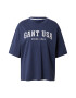 GANT Tricou supradimensional bleumarin / alb - Pled.ro