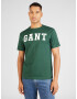 GANT Tricou verde închis / alb - Pled.ro