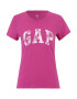 Gap Petite Tricou fucsia / alb murdar - Pled.ro