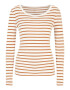 Gap Petite Tricou maro coniac / alb - Pled.ro