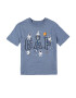 GAP Tricou bleumarin / albastru fumuriu / portocaliu / alb - Pled.ro