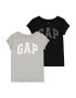 GAP Tricou gri amestecat / negru / alb - Pled.ro