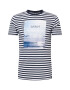 GARCIA Tricou albastru marin / albastru aqua / alb - Pled.ro