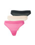 Gilly Hicks Tanga culoarea pielii / roz neon / negru - Pled.ro