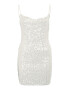 Gina Tricot Rochie de cocktail 'Calli' argintiu / alb murdar - Pled.ro