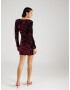 Gina Tricot Rochie de cocktail roșu burgundy - Pled.ro