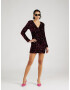 Gina Tricot Rochie de cocktail roșu burgundy - Pled.ro