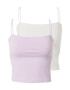 Gina Tricot Top 'Scarlet' mov pastel / alb - Pled.ro