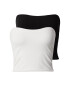 Gina Tricot Top 'Selina' negru / alb - Pled.ro