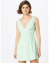 GLAMOROUS Rochie de vară verde deschis / alb - Pled.ro