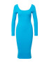 GLAMOROUS Rochie tricotat cyan - Pled.ro