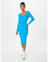 GLAMOROUS Rochie tricotat cyan - Pled.ro