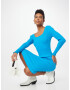 GLAMOROUS Rochie tricotat cyan - Pled.ro