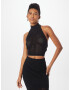 GLAMOROUS Top brodat negru - Pled.ro