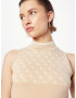 GUESS Top brodat 'Lise' nisipiu / alb - Pled.ro