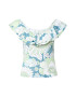 GUESS Top 'VERONIKA' bej deschis / albastru deschis / verde pastel - Pled.ro