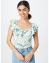 GUESS Top 'VERONIKA' bej deschis / albastru deschis / verde pastel - Pled.ro