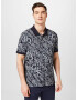 GUESS Tricou 'AIRDIN' bleumarin / gri bazalt / gri deschis - Pled.ro