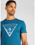 GUESS Tricou albastru / alb - Pled.ro