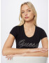 GUESS Tricou albastru / negru / argintiu - Pled.ro