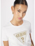 GUESS Tricou auriu / alb - Pled.ro