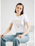 GUESS Tricou auriu / alb - Pled.ro