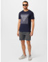 GUESS Tricou bleumarin / alb - Pled.ro