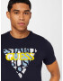 GUESS Tricou 'BLURRI' bleumarin / albastru deschis / galben / alb - Pled.ro