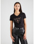 GUESS Tricou crem / negru - Pled.ro