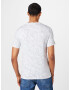 GUESS Tricou 'ELEAZAR' gri deschis / alb - Pled.ro