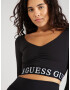 GUESS Tricou funcțional 'Kiran' negru / alb - Pled.ro