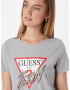 GUESS Tricou gri deschis / roșu / alb - Pled.ro